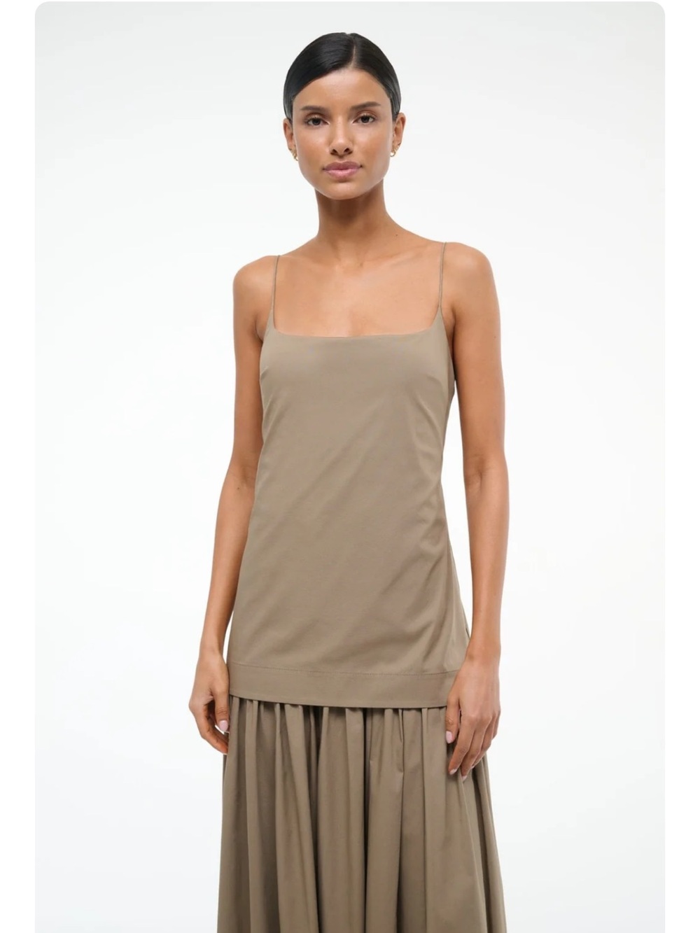 STAUD Ari Dress in Taupe - Picture 2 of 5